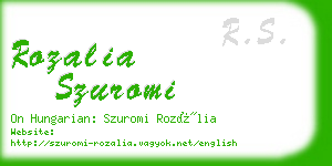 rozalia szuromi business card